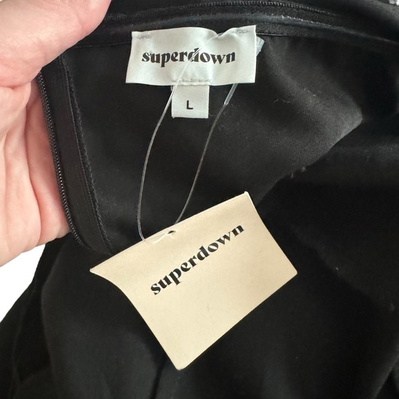 SuperDown x Revolve - NWT Reina Ruffle Strapless Jumpsuit Sz L - Picture 7 of 10